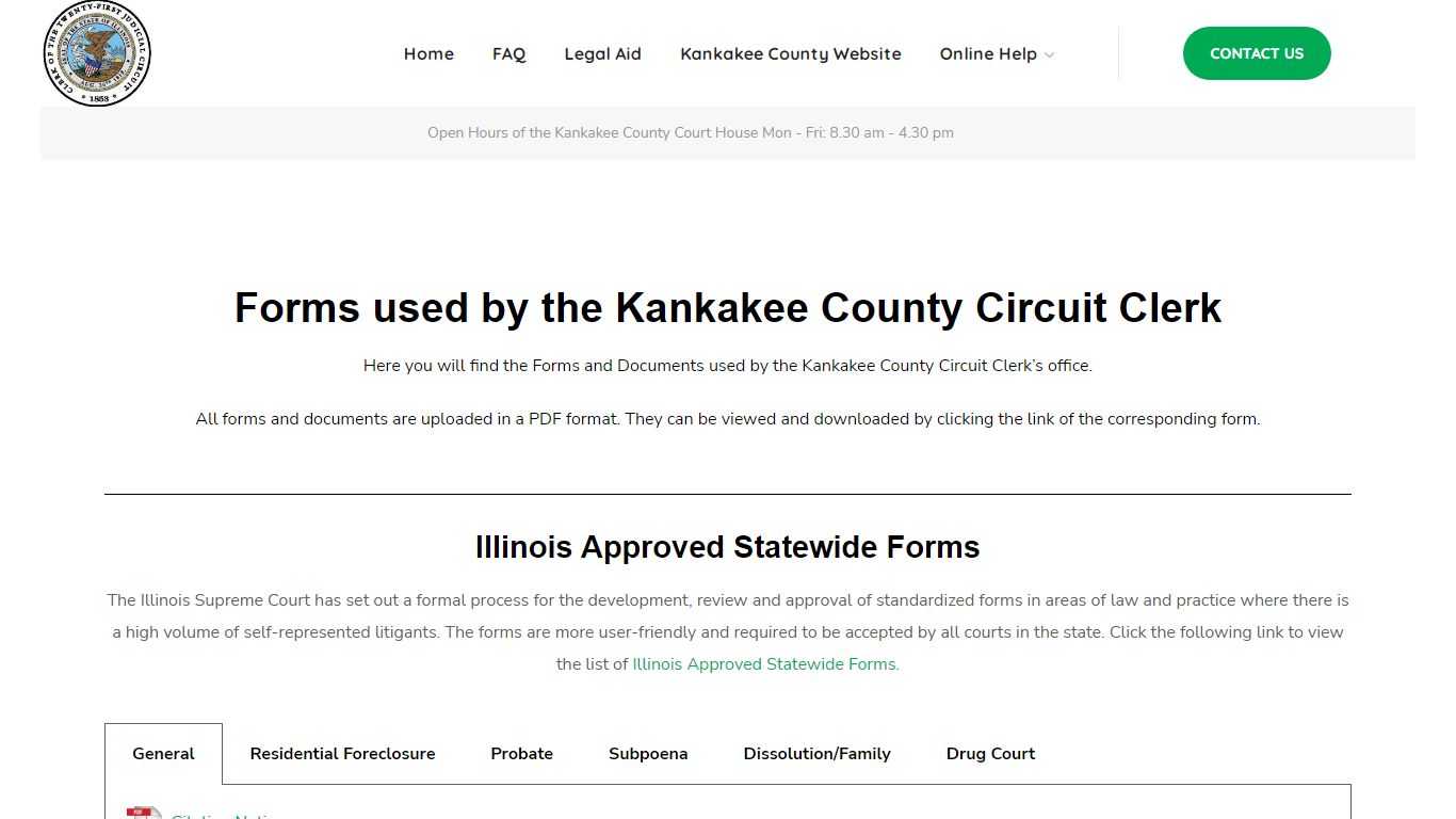 Documents - Kankakee County Circuit Clerk